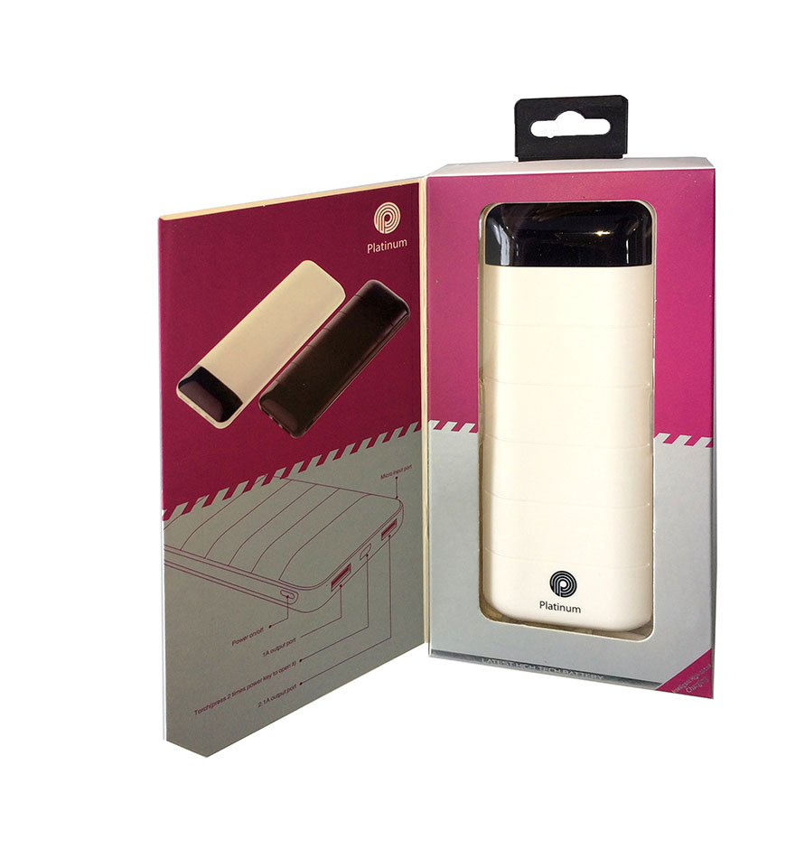 PLATINUM POWER BANK WITH DISPLAY LIGHT - 15,000 MAH - PP-9006