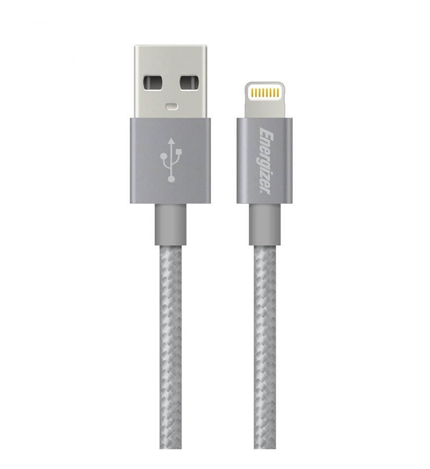 ENERGIZER HIGH-TECH USB LIGHTNING IPHONE CABLE ALU - GREY 1.2M - C13UBLIGGY4