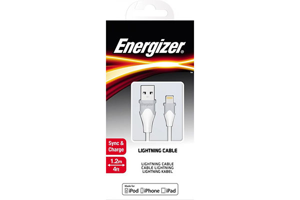 ENERGIZER CABLE LIGHTNING BICOLOR 1.2M - WHITE - C61LIGWH4