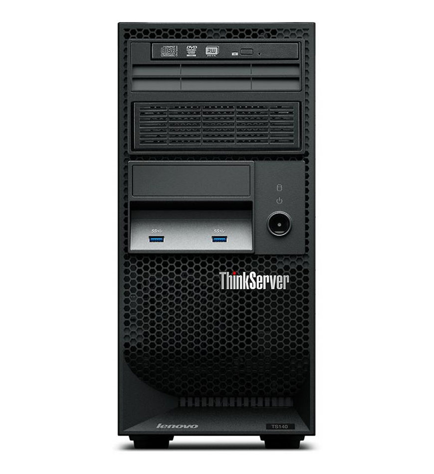 LENOVO THINK SERVER TS140 INTEL XEON E3-1226 V3 ,3.3GHZ, INTEL C226 CHIPSET, 4GB, 1TB 3.5 DC SATA, 4X3.5 DC SATA, RAID100, 280 W, AMT 9.0 - 70A4003JEU -