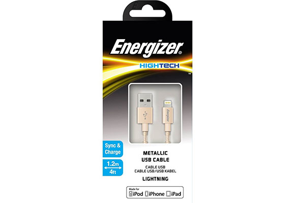 ENERGIZER HIGH-TECH USB LIGHTNING IPHONE CABLE ALU - GOLDEN 1.2M - C13UBLIGGD4