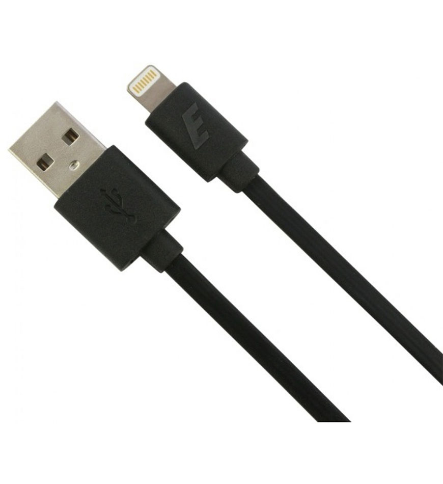 ENERGIZER HIGH-TECH FLAT USB LIGHTNING CABLE - BLACK 1.2M - C21UBLIGBK4