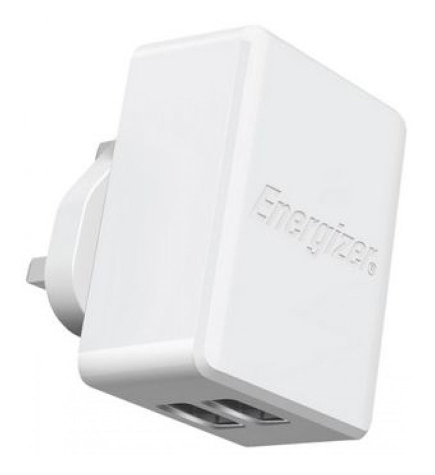 ENERGIZER ULTRA WALL CHARGER - LIGHTNING 3.4A - 2 USB UK WHITE - ACA2CUKULI3