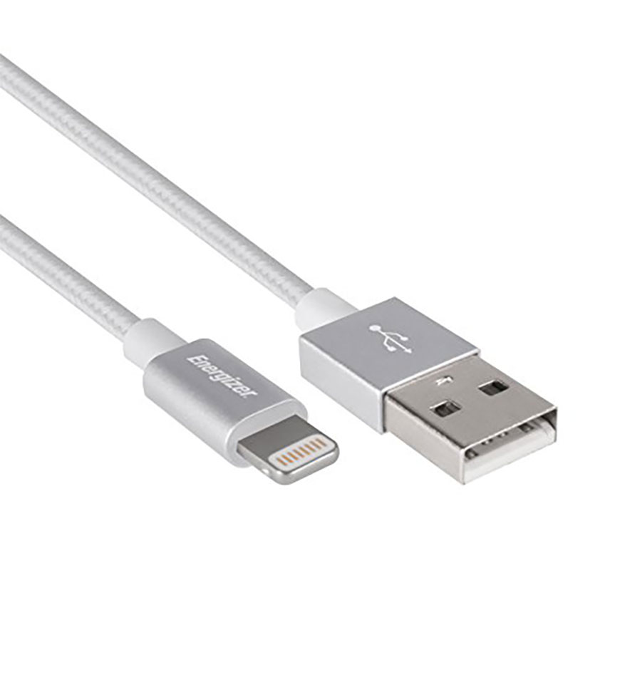 ENERGIZER HIGH-TECH USB LIGHTNING IPHONE CABLE ALU - SILVER 1.2M - C13UBLIGSL4