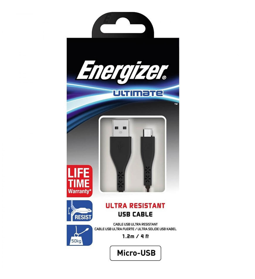 ENERGIZER ULTIMATE LIFETIME CABLE MICRO BLACK 1.2M - C41UBMCGBK4