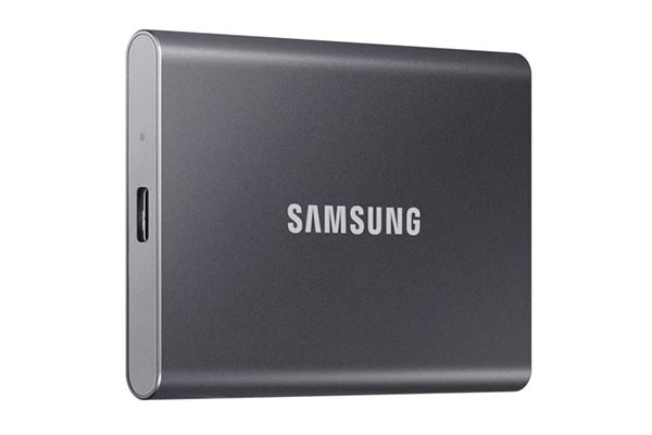 Samsung T7 Portable SSD - 1 TB - USB 3.2 Gen.2 External Titanium Grey - MU-PC1T0T/WW