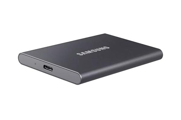 Samsung T7 Portable SSD - 1 TB - USB 3.2 Gen.2 External Titanium Grey - MU-PC1T0T/WW