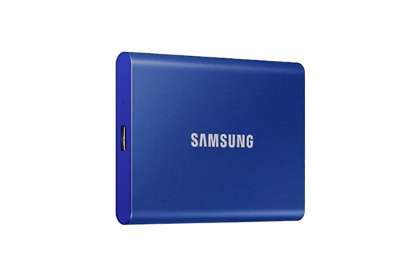 Samsung T7 Portable SSD - 500 GB - USB 3.2 Gen.2 External Indigo Blue - MU-PC500H/WW