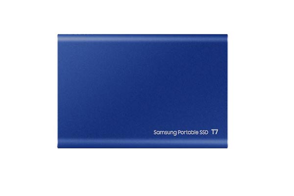 Samsung T7 Portable SSD - 500 GB - USB 3.2 Gen.2 External Indigo Blue - MU-PC500H/WW