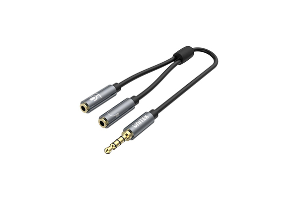 Unitek 0.2M, 3.5MM AUX to Stereo Audio Cable, Black Color
