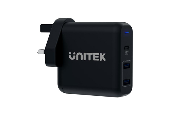 Unitek 60W USB-C PD QC3 3-Port Wall Charger UK Type