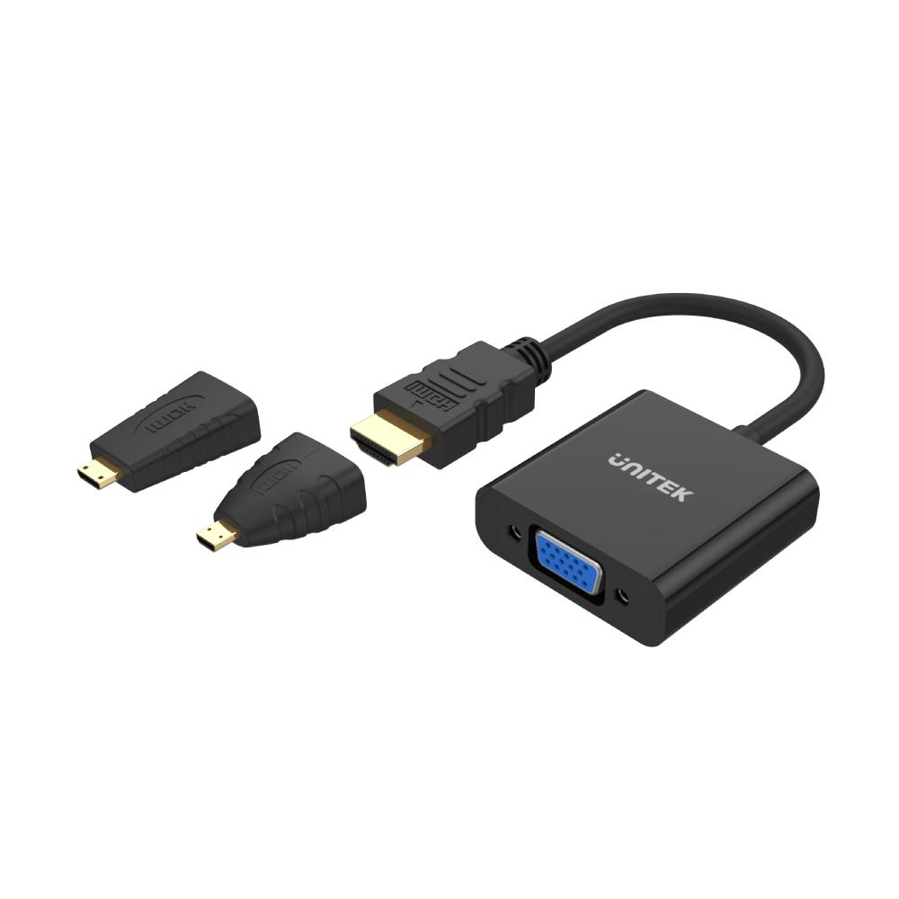 Unitek HDMI to VGA Converter (with Micro / Mini HDMI Adaptor)