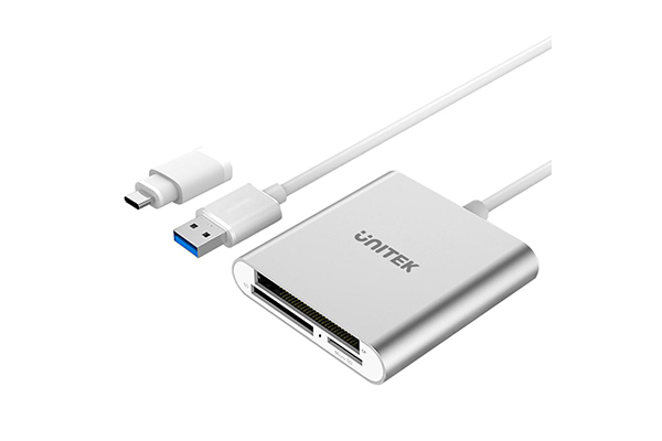 Unitek USB3.0 to Multi-In-One Aluminium Card Reader (With USB-C Adaptor)