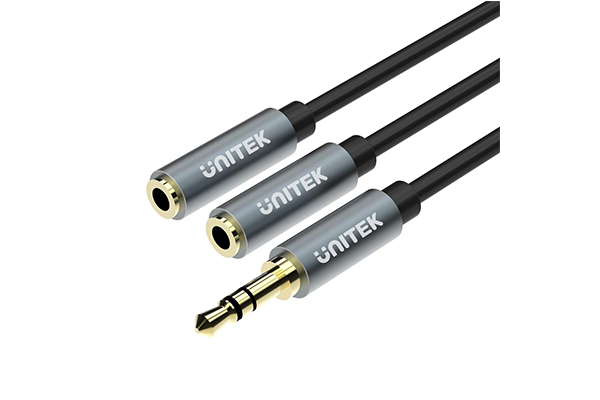 Unitek 0.2M, 3.5MM AUX Audio Cable - Male to 2*Female