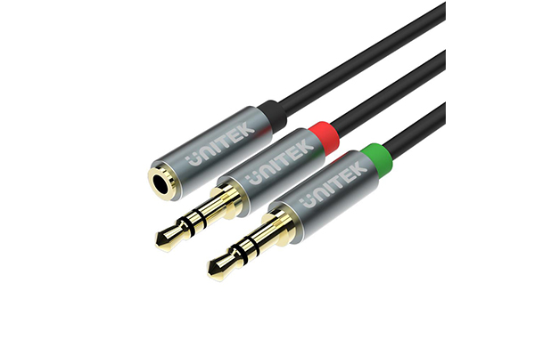 Unitek 0.2M, 3.5MM AUX Audio Cable - Female to 2*Male