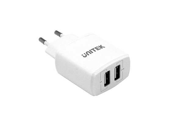 Unitek 17W 2-Port USB Smart Wall Charger  